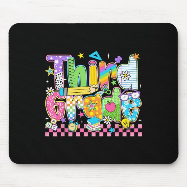 Third Grade Team Teacher Back To School 3rd Grade  Mouse Mat (Front)