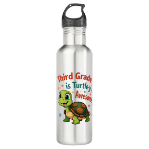 Third grade Turtle-y Awesome 3rd Grade Back to Sch 710 Ml Water Bottle