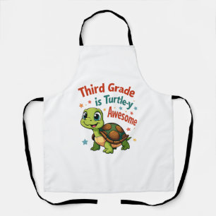 Third grade Turtle-y Awesome 3rd Grade Back to Sch Apron