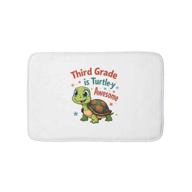 Third grade Turtle-y Awesome 3rd Grade Back to Sch Bath Mat (Front)