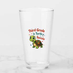Third grade Turtle-y Awesome 3rd Grade Back to Sch Glass