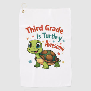 Third grade Turtle-y Awesome 3rd Grade Back to Sch Golf Towel
