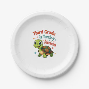 Third grade Turtle-y Awesome 3rd Grade Back to Sch Paper Plate