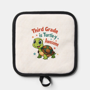 Third grade Turtle-y Awesome 3rd Grade Back to Sch Pot Holder