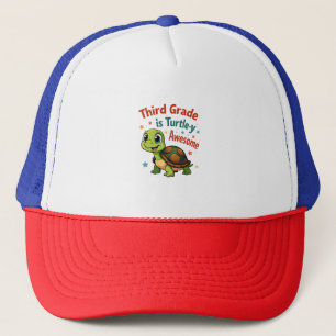 Third grade Turtle-y Awesome 3rd Grade Back to Sch Trucker Hat
