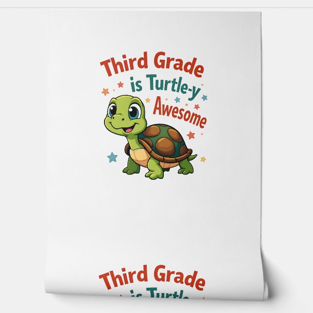Third grade Turtle-y Awesome 3rd Grade Back to Sch Wallpaper (Unrolling)