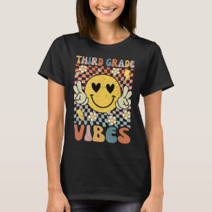 Third Grade Vibes 3rd Grade Retro Teacher 1st Day T-Shirt