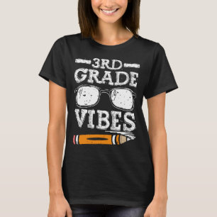 Third Grade Vibes - 3rd Grade Team Retro 1st Day  T-Shirt