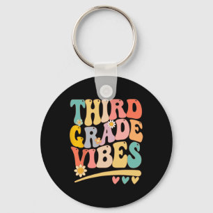 Third Grade Vibes For Girls Boys 3rd Grade Teacher Key Ring