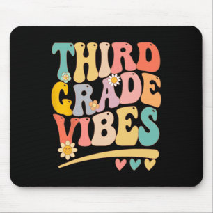 Third Grade Vibes For Girls Boys 3rd Grade Teacher Mouse Mat