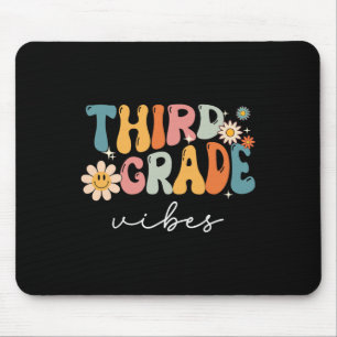 Third Grade Vibes For Girls Boys 3rd Grade Teacher Mouse Mat