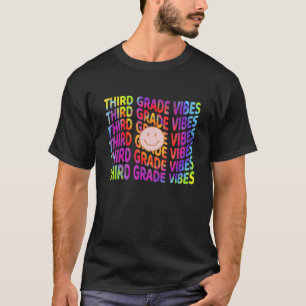 Third Grade Vibes Retro 1st Day Of School 3rd Grad T-Shirt