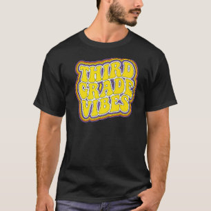 Third Grade Vibes Retro Back To School New 3rd Gra T-Shirt