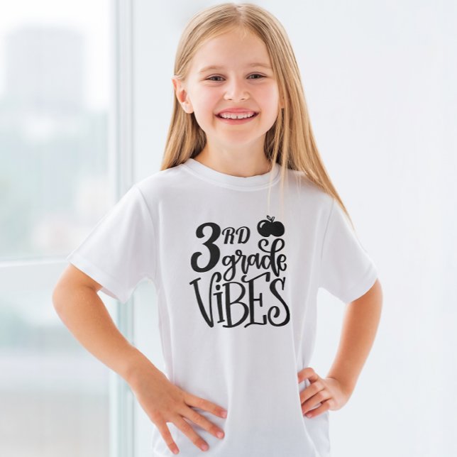 Third Grade Vibes School T-Shirt (Start the school year out with some fun with this cute 3rd Grade Vibes tshirt.)