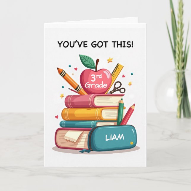 Third Grade You’ve Got This Personalise School Card (Front)