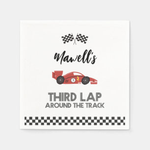 Third Lap Around the Track Race Car Birthday Napkin