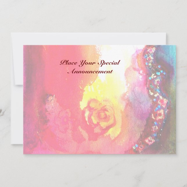 THIRD MASK masquerade ball ,gold red yellow blue Announcement (Front)