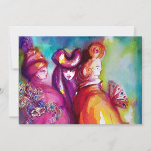 THIRD MASK masquerade ball ,gold red yellow blue Announcement