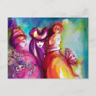 THIRD MASK / Venetian Masquerade Postcard