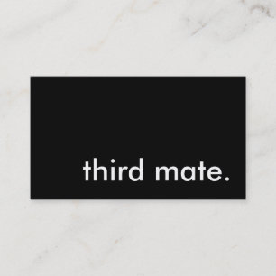 third mate. business card