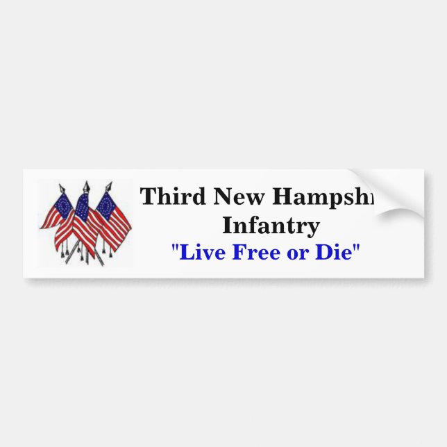Third New Hampshire Infantry Bumper Sticker (Front)