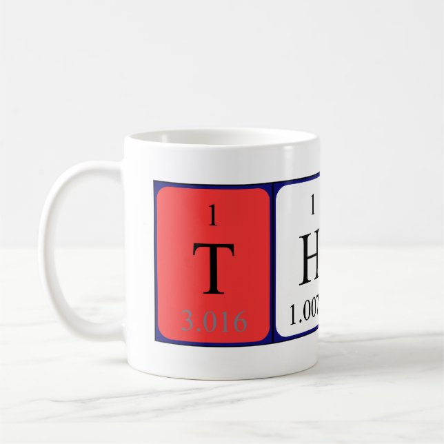 Third periodic table name mug (Left)