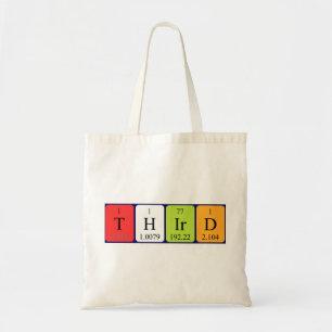 Third periodic table name tote bag