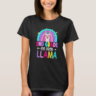 Third Team 2nd Grade Teacher Rainbow No Prob Llama T-Shirt
