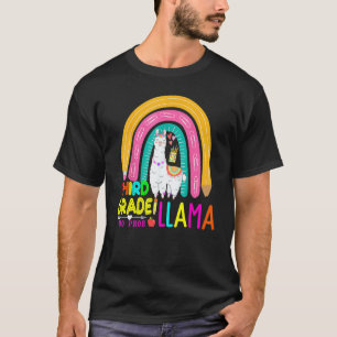 Third Team 3rd Grade Teacher Rainbow No Prob Llama T-Shirt