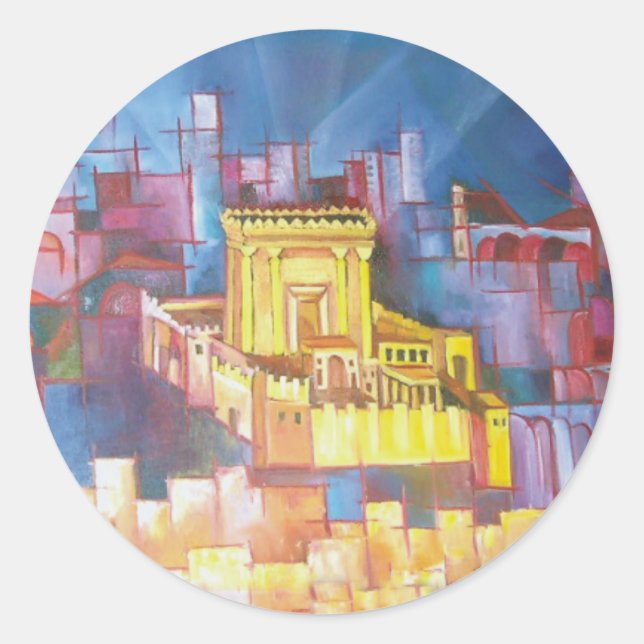 Third Temple of Jerusalem Classic Round Sticker (Front)