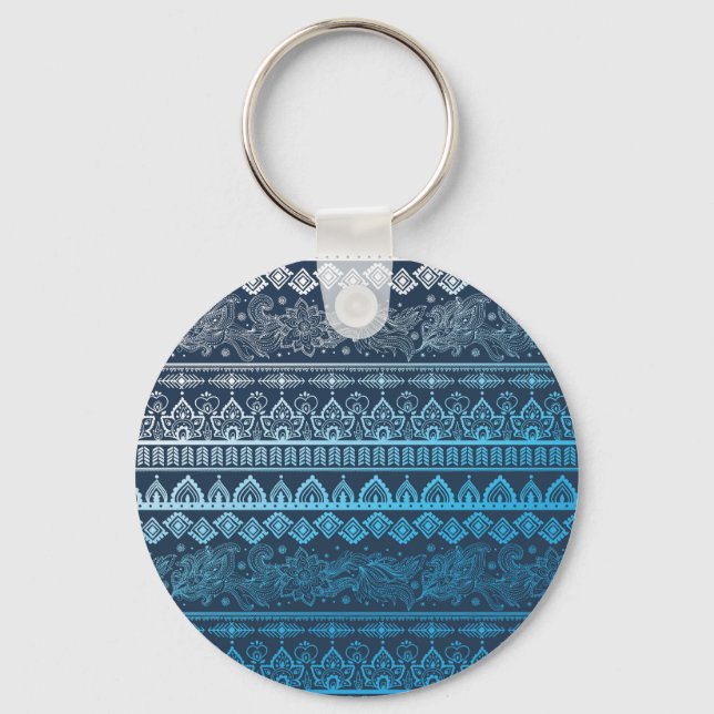 Third tribal ethnic, seamless pattern. key ring (Front)