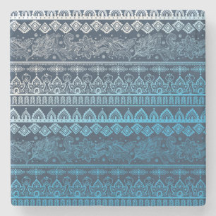 Third tribal ethnic, seamless pattern. stone coaster