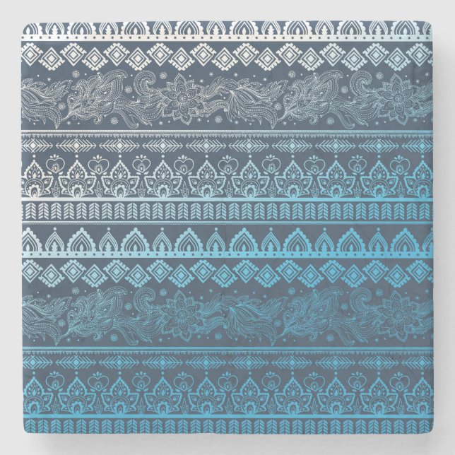 Third tribal ethnic, seamless pattern. stone coaster (Front)