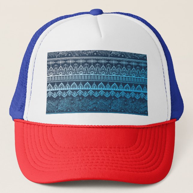 Third tribal ethnic, seamless pattern. trucker hat (Front)