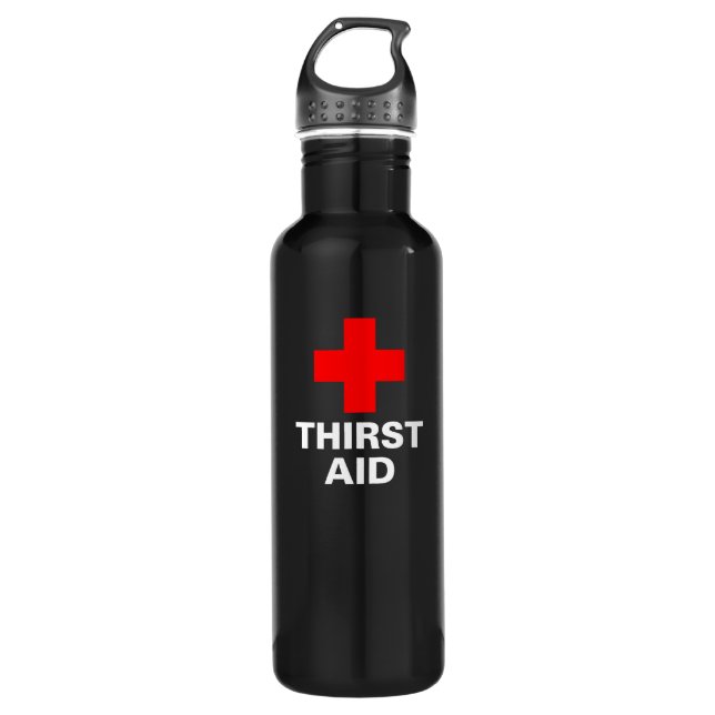 Thirst Aid - Dark 710 Ml Water Bottle (Front)