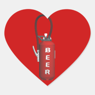 Thirst Quencher Beer Heart Sticker