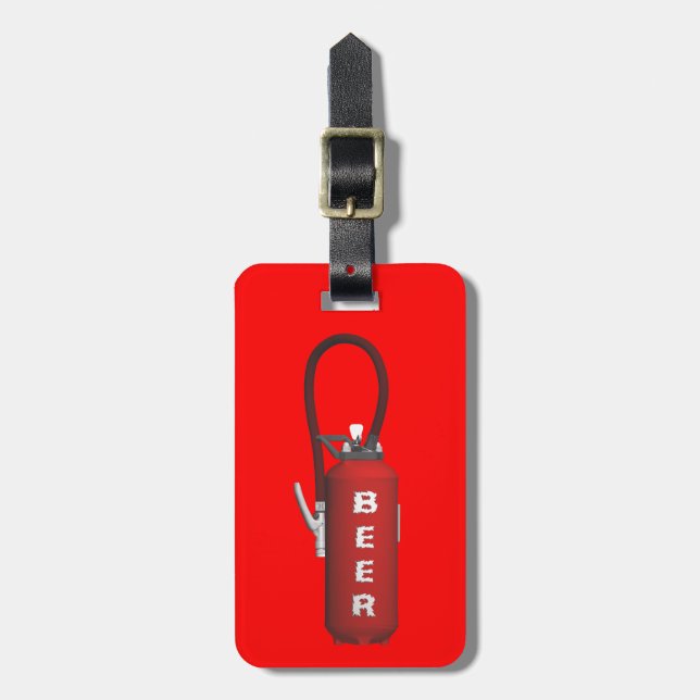 Thirst Quencher Beer Luggage Tag (Front Vertical)