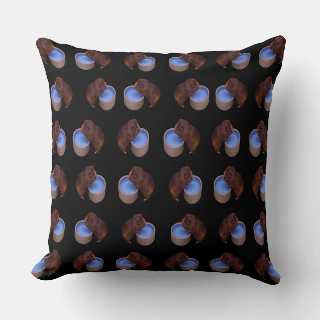 Thirsty Brown Guinea Pig Pattern, Cushion (Front)