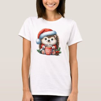 Thirsty Christmas hedgehog T-Shirt