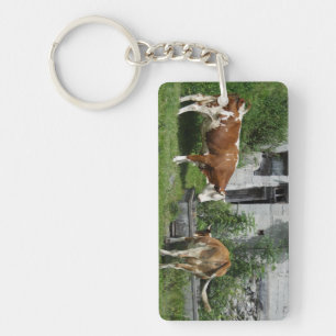 Thirsty Fleckvieh Key Ring