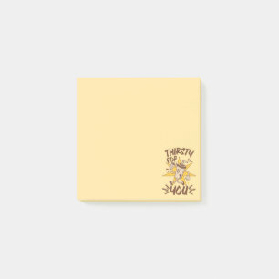 Thirsty For You Funny Romantic Retro Joke Post-it Notes