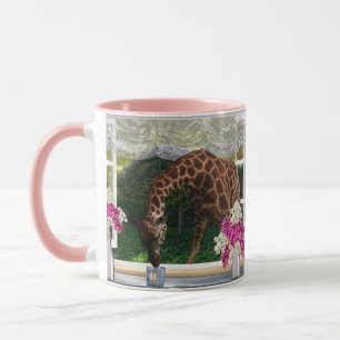 Thirsty Giraffe In My Window, Mug