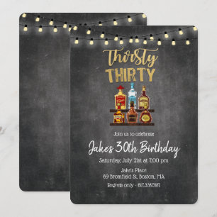 Thirsty Thirty Birthday Invitation