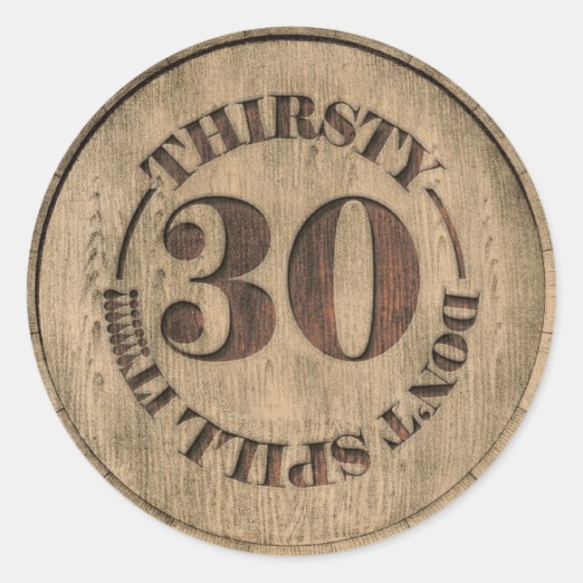 Thirsty Thirty Stickers (Front)