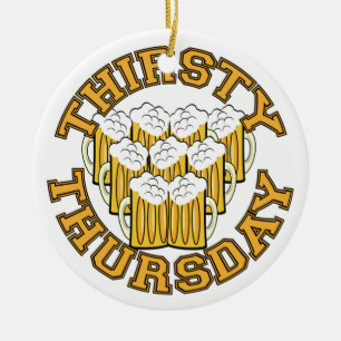 Thirsty Thursday Ceramic Tree Decoration