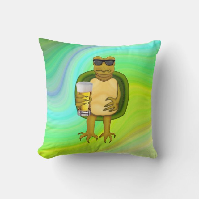 Thirsty Turtle Cushion (Front)