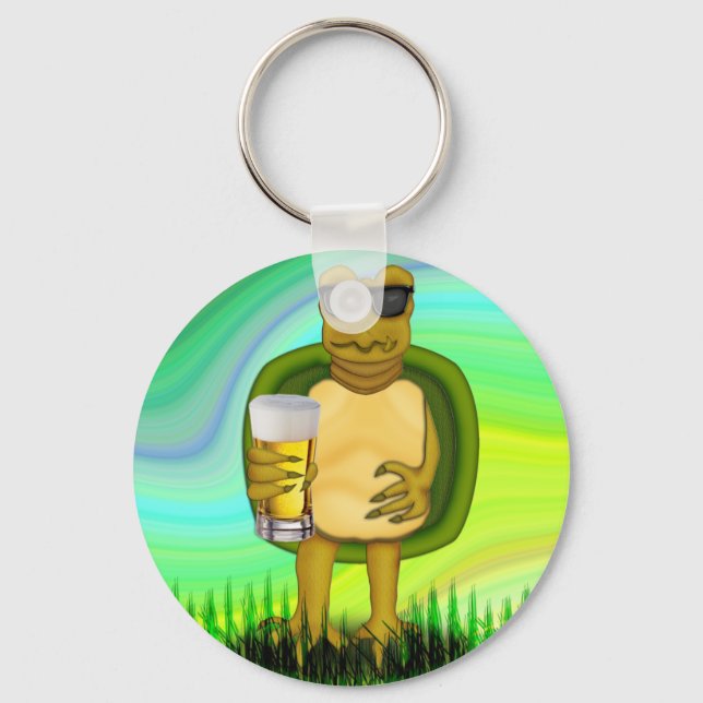 Thirsty Turtle Key Ring (Front)