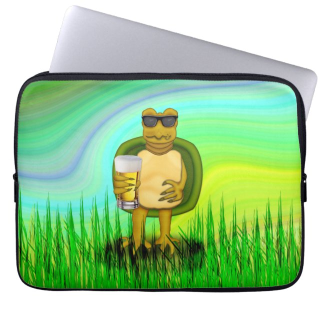 Thirsty Turtle Laptop Sleeve (Front)
