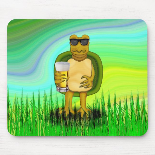 Thirsty Turtle Mouse Mat (Front)