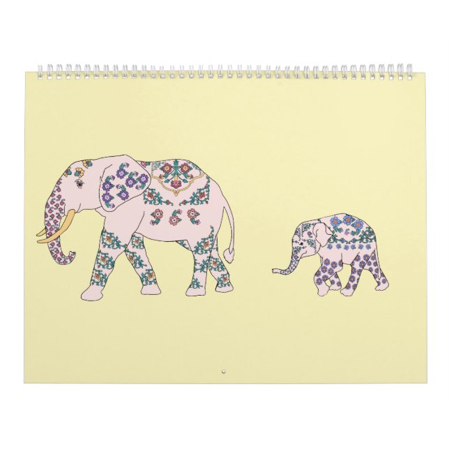 Thirteen Elephants and One Giraffe Calendar (Cover)